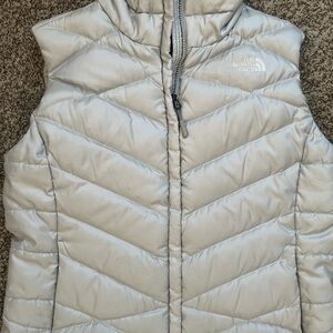 The North Face Gray Quilted Logo Puffer Vest